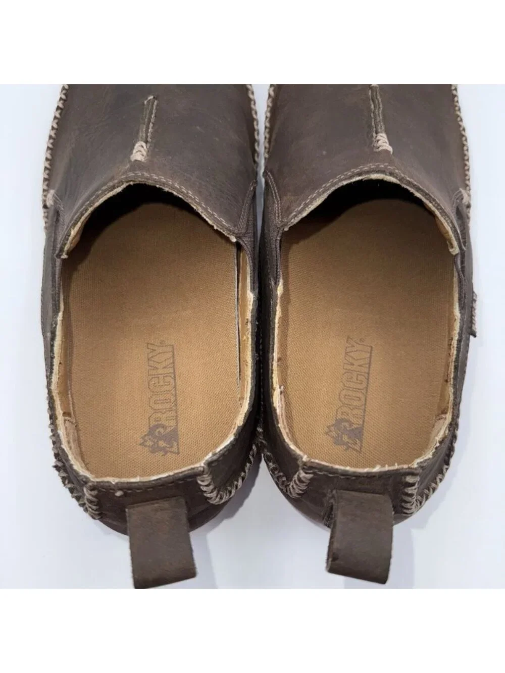 ROCKY 1045 Men’s Slip-On Brown Loafers Shoes Size Sz 11.5